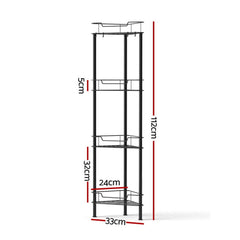 Artiss 2x Floor Standing Shower Caddy 4 Tier Rustproof Bathroom Storage