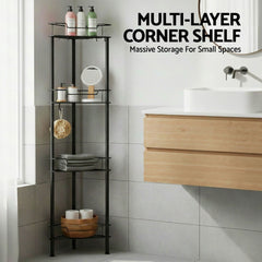 Artiss 2x Floor Standing Shower Caddy 4 Tier Rustproof Bathroom Storage