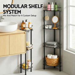 Artiss 2x Floor Standing Shower Caddy 4 Tier Rustproof Bathroom Storage