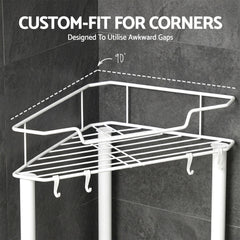 Artiss 4 Tier Floor Standing Corner Shower Caddy Bathroom Organizer White