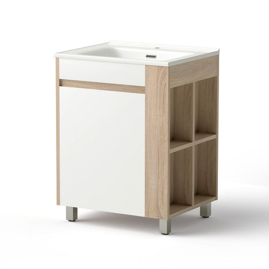 Cefito Vanity Unit 835mm Basin Bathroom Cabinet Side Storage Free Standing Sink
