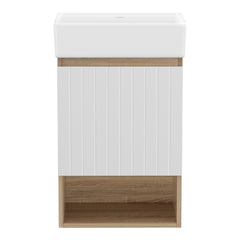 Cefito Vanity Unit 445mm Basin Bathroom Cabinet Storage Wall Hung Sink White