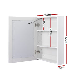 Bathroom Mirror Cabinet LED 500x720mm Medicine Wall Storage