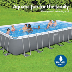 Bestway Swimming Pool 732x366x132cm Steel Frame Above Ground Pools Ladder 30045L