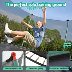 Bestway 14ft Trampoline Kids Rebounder Safety Net Enclosure Outdoor Fitness 4.27m for Ages 6+