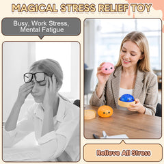 4 Pack Dumpling Squeeze Toys Squishy Bun Mystery Box Glitter Fidget Sensory TPR Stress Ball for Adults Teens Kids Party Holiday Birthday Gifts Multi Color