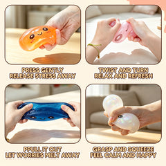 4 Pack Dumpling Squeeze Toys Squishy Bun Mystery Box Glitter Fidget Sensory TPR Stress Ball for Adults Teens Kids Party Holiday Birthday Gifts Multi Color