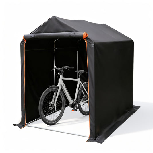 Bike Tent Outdoor Waterproof Storage Shed Heavy Duty Galvanised Steel Frame Bicycle Motorcycle Cover Shelter with Roll-up Zipper Door 120x186x165cm