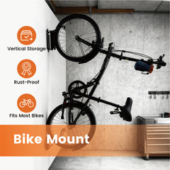 4 Sets Bike Wall Mounts Adjustable Swivel Bicycle Storage Rack Space Saving Rotating Bicycle Wall Brackets Fit for Various Wheel Sizes for Garage