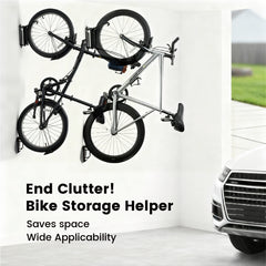 4 Sets Bike Wall Mounts Adjustable Swivel Bicycle Storage Rack Space Saving Rotating Bicycle Wall Brackets Fit for Various Wheel Sizes for Garage