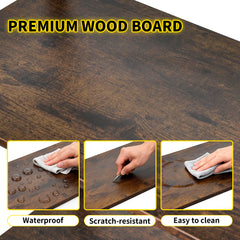 5 Tier Bookshelf Freestanding Open Metal Frame Bookcase Loading Capacity 6kg per Tier for Home Office Living Room Kitchen Rustic Display Stand 60x30x157cm