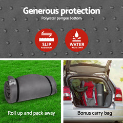 Weisshorn Self Inflating Mattress 10CM Camping Sleeping Mat Air Double Grey