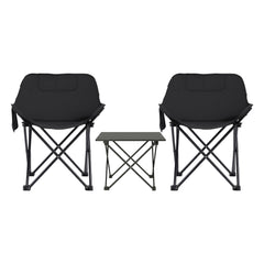 Weisshorn 3pc Camping Table Chair Set Outdoor Folding Aluminium Portable Picnic