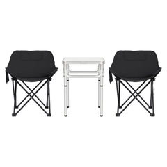 Weisshorn 3pc Camping Table Chair Set Outdoor Folding Aluminium Portable Picnic