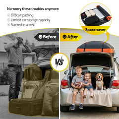 Giantz Roof Top Cargo Bag Waterproof Car Luggage Carrier 15 Cubic Ft Universal
