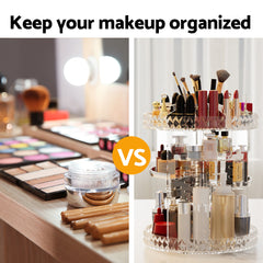 Embellir Makeup Organizer Acrylic Rotating Cosmetic Organizer Storage Display Holder