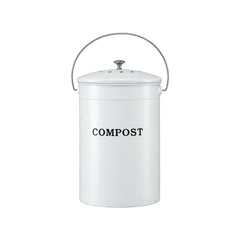 Gardeon Compost Bin Kitchen Compost Caddy Food Waste Bin Bench White