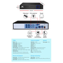UL-TECH 1080P Security Camera System 4CH DVR with 2 CCTV Bullet Cameras