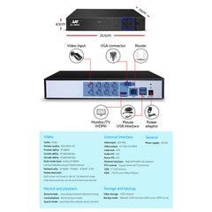 UL-TECH 1080P Security Camera System 8CH DVR with 8 CCTV Bullet Cameras