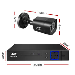 UL-TECH 1080P Security Camera System 8CH DVR with 8 CCTV Square Cameras