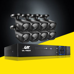 UL-TECH 1080P Security Camera System 8CH DVR with 8 CCTV Square Cameras