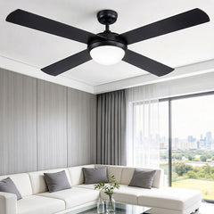 Devanti 52'' Ceiling Fan AC Motor w/Light w/Remote - Black