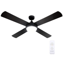 Devanti 52'' Ceiling Fan DC Motor w/Light w/Remote - Black