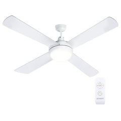 Devanti 52'' Ceiling Fan DC Motor w/Light w/Remote - White