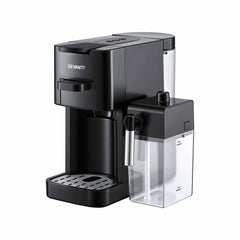 Devanti Capsule Coffee Pod Machine with Milk Frother, Black