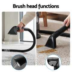 Devanti Carpet Washer Handheld Vacuum Cleaner 1700W 11kpa Rapid Heating Black