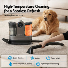 Devanti Carpet Washer Handheld Vacuum Cleaner 1700W 11kpa Rapid Heating Black
