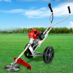 Giantz 52cc Petrol Brush Cutter Whipper Saw Trimmer 2 Stroke 3-in-1 Wheel