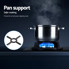 Devanti Gas Cooktop 60cm 4 Burner Black