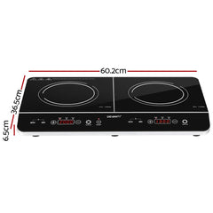 Devanti Portable Induction Cooktop 60cm Portable Cooker 15A Plug