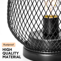 0.5W Metal Cage Light Set of 2 Cordless LED Table Lamp 3 Battery Powered with Soft Warm Light for Indoor Table Decor and Outdoor Weddings Parties Patio Events