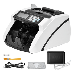 Money Counter Multifunctional Cash Counting Machine 1000 Bill/Min Dual Display With UV/MG/IR/MT/DD Counterfeit Bill Detector Multicurrency Support