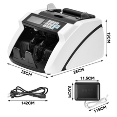 Money Counter Multifunctional Cash Counting Machine 1000 Bill/Min Dual Display With UV/MG/IR/MT/DD Counterfeit Bill Detector Multicurrency Support