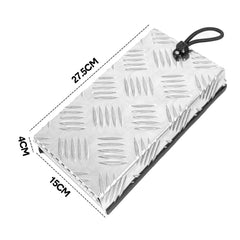 Truma Cowl Cover Silver Universal Aluminum Checker Plate External Flue Vent Spraying Console Replacement Part Fits Truma Water Heater 27x15x4cm