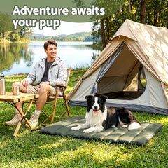 i.Pet Outdoor Dog Bed Large Water-resistant Washable Foldable Travel Dog Mat Green