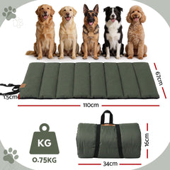 i.Pet Outdoor Dog Bed Large Water-resistant Washable Foldable Travel Dog Mat Green