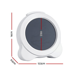 Artiss 3.8" Digital Day Clock Calendar Alarm LCD Display White