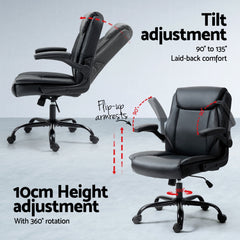 Artiss Computer Desk Executive Office Chairs Sets Black