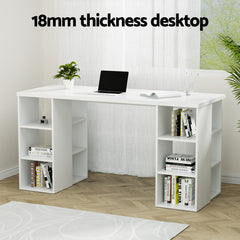 Artiss Computer Desk Bookshelf White 150CM