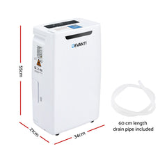 Devanti 16L Dehumidifier Portable Air Dryer Moisture Absorber 5.5L Water Tank Home