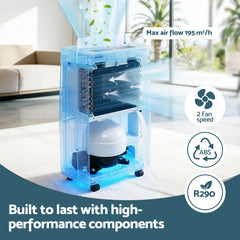 Devanti 16L Dehumidifier Portable Air Dryer Moisture Absorber 5.5L Water Tank Home