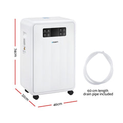 Devanti 70L Dehumidifier Commercial Moisture Absorber Air Dryer 8.5L Water Tank