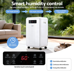 Devanti 70L Dehumidifier Commercial Moisture Absorber Air Dryer 8.5L Water Tank