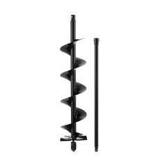 Giantz Post Hole Digger Auger Drill Bit 200mm with 80cm Extension Shaft Black