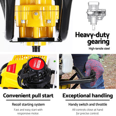 Giantz 82CC Post Hole Digger Motor Only Petrol Engine Yellow