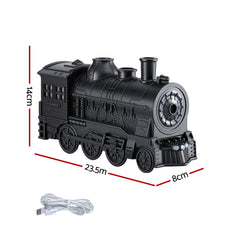 Devanti Train Aroma Diffuser Essential Oil Humidifier 300ml Smoke Ring LED Timer